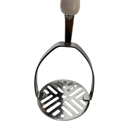 Ekco USA Stainless Masher Melamine Purple Flower Power Starburst Atomic Vintage - Picture 7 of 9